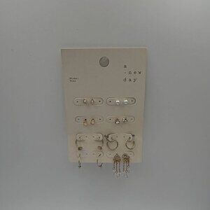 8 pc. Mixed Style Gold Earring Set-#3